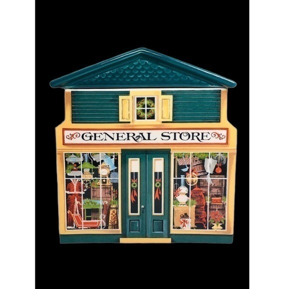 Avon 1982 Vintage Christmas McConnells General Store Ceramic Canister Collection - Picture 1 of 8